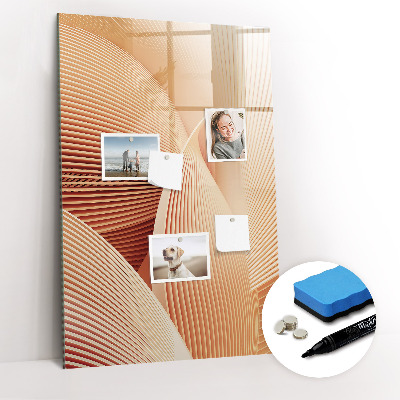 Glass dry erase board magnetic Golden Vegetables Abstraction