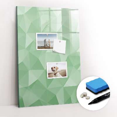 Glass dry erase board magnetic Triangles abstraction