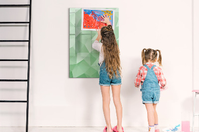 Glass dry erase board magnetic Triangles abstraction