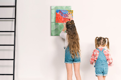 Glass dry erase board magnetic Triangles abstraction