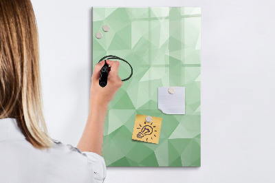 Glass dry erase board magnetic Triangles abstraction