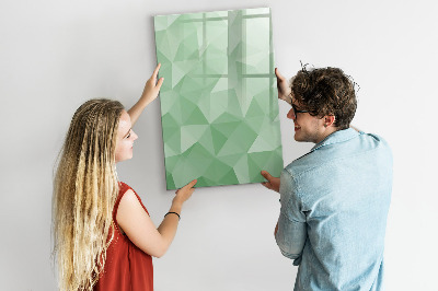 Glass dry erase board magnetic Triangles abstraction