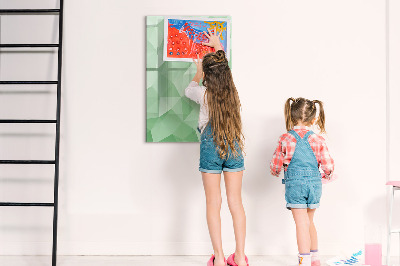 Glass dry erase board magnetic Triangles abstraction