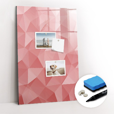 Magnetic marker board Triangles abstraction