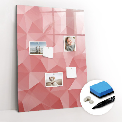Magnetic marker board Triangles abstraction