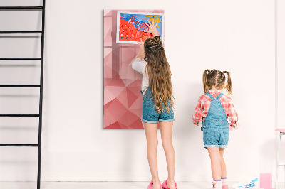 Magnetic marker board Triangles abstraction