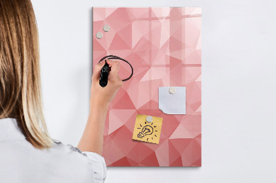 Magnetic marker board Triangles abstraction