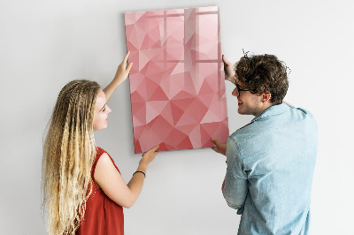 Magnetic marker board Triangles abstraction