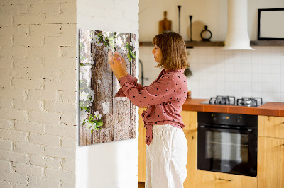 Glass dry erase board magnetic Flowers on boards