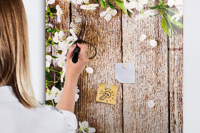 Glass dry erase board magnetic Flowers on boards