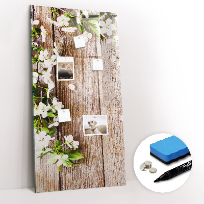 Glass dry erase board magnetic Flowers on boards