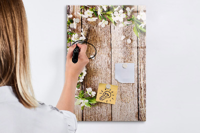 Glass dry erase board magnetic Flowers on boards