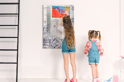 Glass dry erase board magnetic Frame decorative