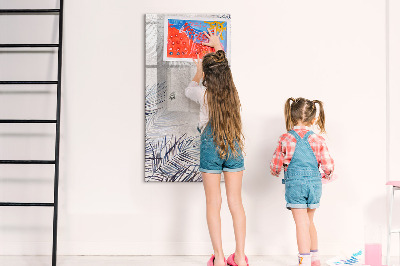 Glass dry erase board magnetic Frame decorative