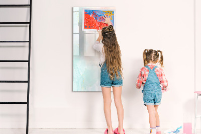 Glass dry erase board magnetic Decorative abstract