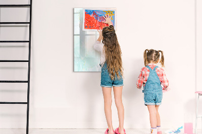 Glass dry erase board magnetic Decorative abstract