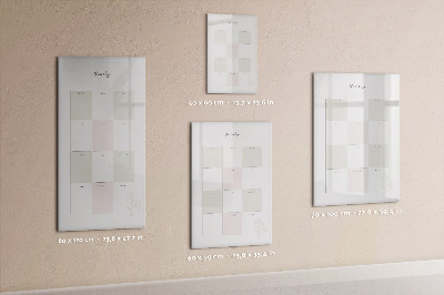Glass dry erase board magnetic Weekly meal planner