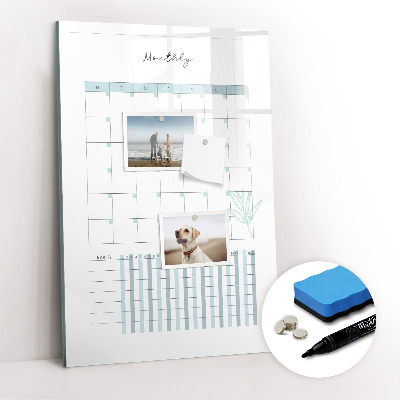 Magnetic marker board Yearly planner