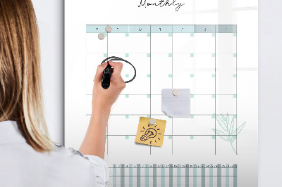 Magnetic marker board Yearly planner