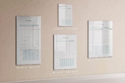 Magnetic marker board Yearly planner