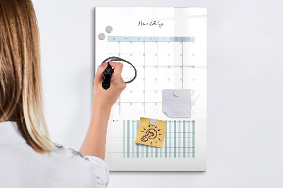 Magnetic marker board Yearly planner