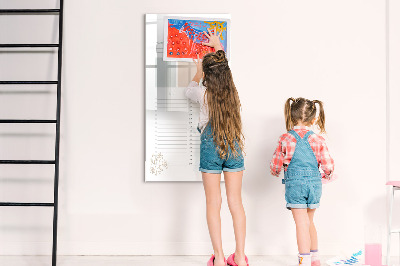 Magnetic marker board Weekly planner