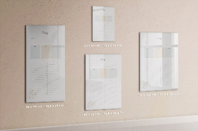 Magnetic marker board Weekly planner