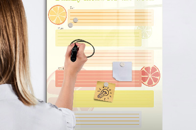 Glass dry erase board magnetic Today planner