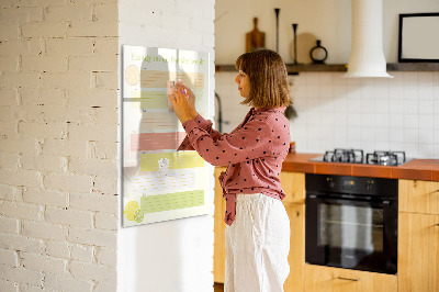 Glass dry erase board magnetic Today planner