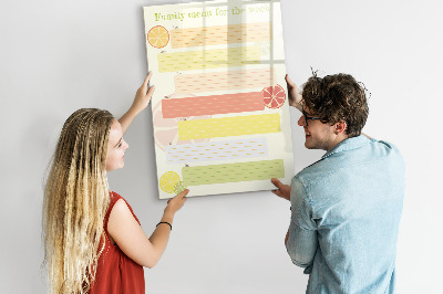 Glass dry erase board magnetic Today planner
