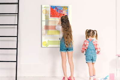 Glass dry erase board magnetic Today planner