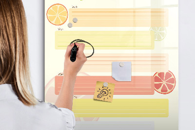 Glass dry erase board magnetic Today planner