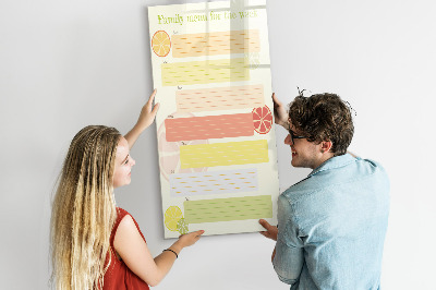 Glass dry erase board magnetic Today planner
