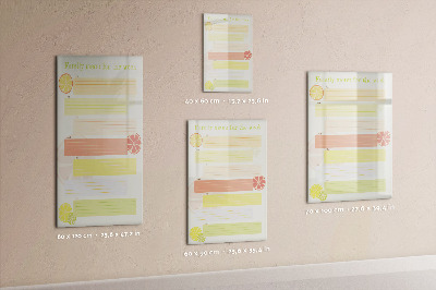 Glass dry erase board magnetic Today planner