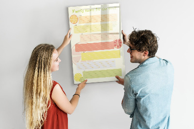 Glass dry erase board magnetic Today planner