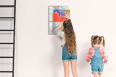 Magnetic marker board Menu planner