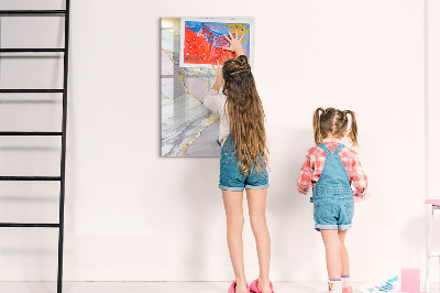 Magnetic marker board Menu planner
