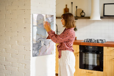 Glass dry erase board magnetic Decorative marble