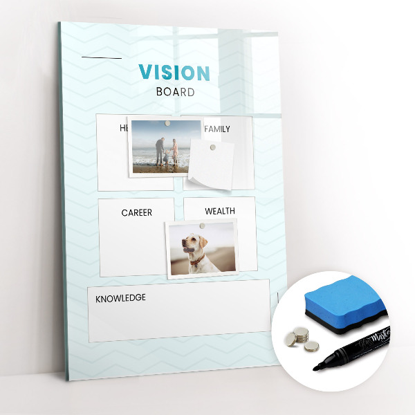 Glass dry erase board magnetic Financial planner