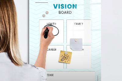 Glass dry erase board magnetic Financial planner