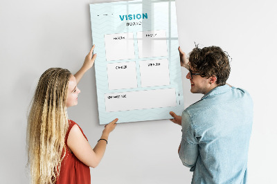 Glass dry erase board magnetic Financial planner