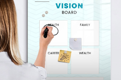 Glass dry erase board magnetic Financial planner