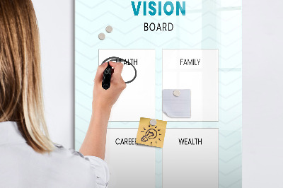 Glass dry erase board magnetic Financial planner