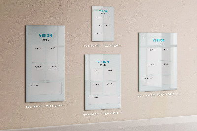 Glass dry erase board magnetic Financial planner
