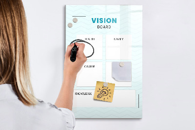 Glass dry erase board magnetic Financial planner