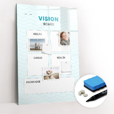 Glass dry erase board magnetic Financial planner