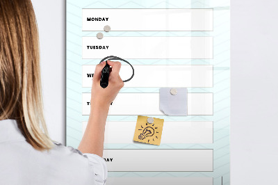Glass dry erase board magnetic Travel planner