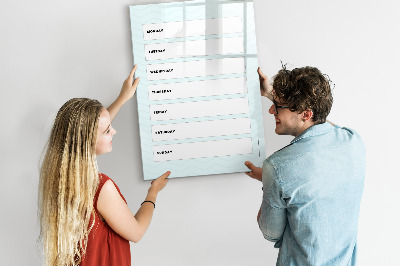 Glass dry erase board magnetic Travel planner