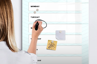 Glass dry erase board magnetic Travel planner