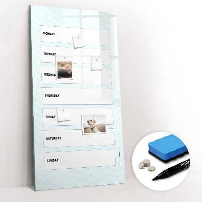 Glass dry erase board magnetic Travel planner